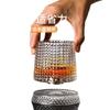 Crystal Rotating Whisky Tumblers Cocktail Whiskey Glasses Bar Drinkware for Bourbon & Scoth & Vodka, Whiskey Drinks Etc