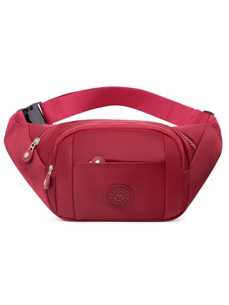 Damen Bunte Bedruckte Wasserdichte Bauchtasche mit Großer Kapazität Mehrschichtige Praktische Verschleißfeste Brusttasche