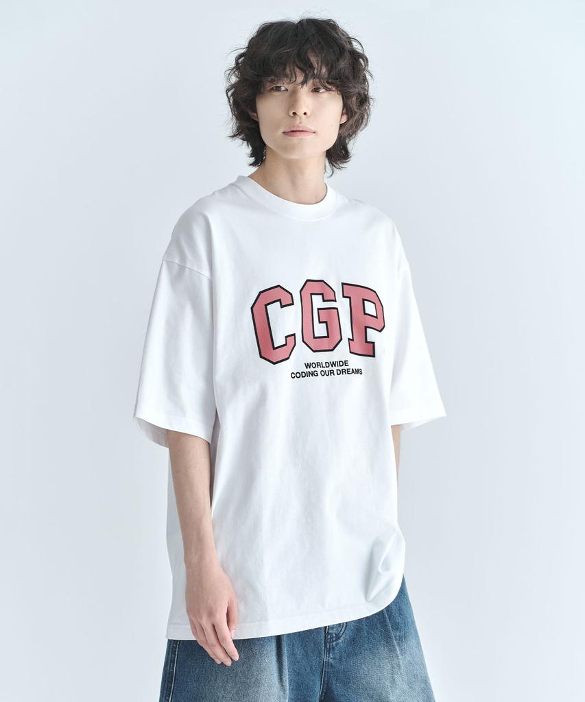 CGP Big Oversized Cgp Arch Logo Short Sleeve T-Shirt - White