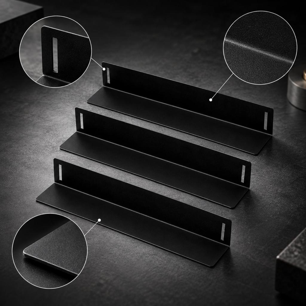 3 Pieces Automotive Trunk Divider AntiSlip LShaped Cargo Storage Block with Hook and