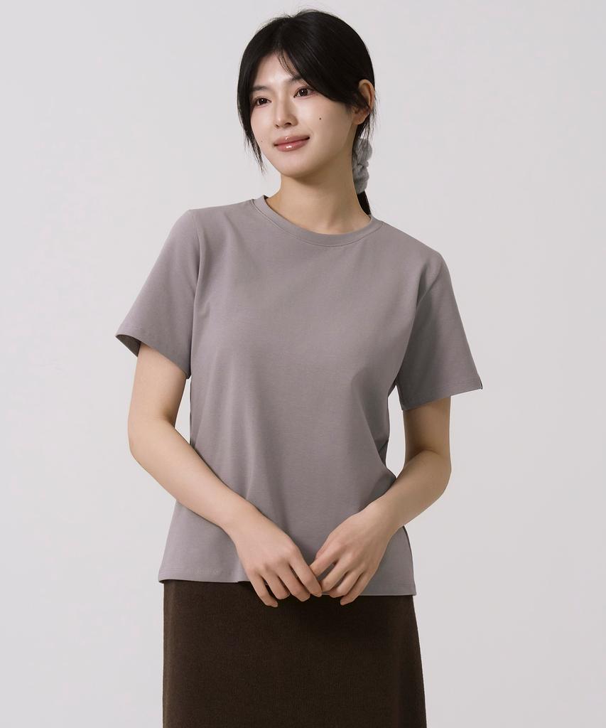 Sayu Basic Tension Short Sleeve T-Shirt Gray