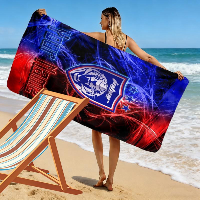 Name Custom Johor Darul Ta'zim FC Print Beach Towel, Large Soft Quick Dry Towel for Beach Camping Swimming