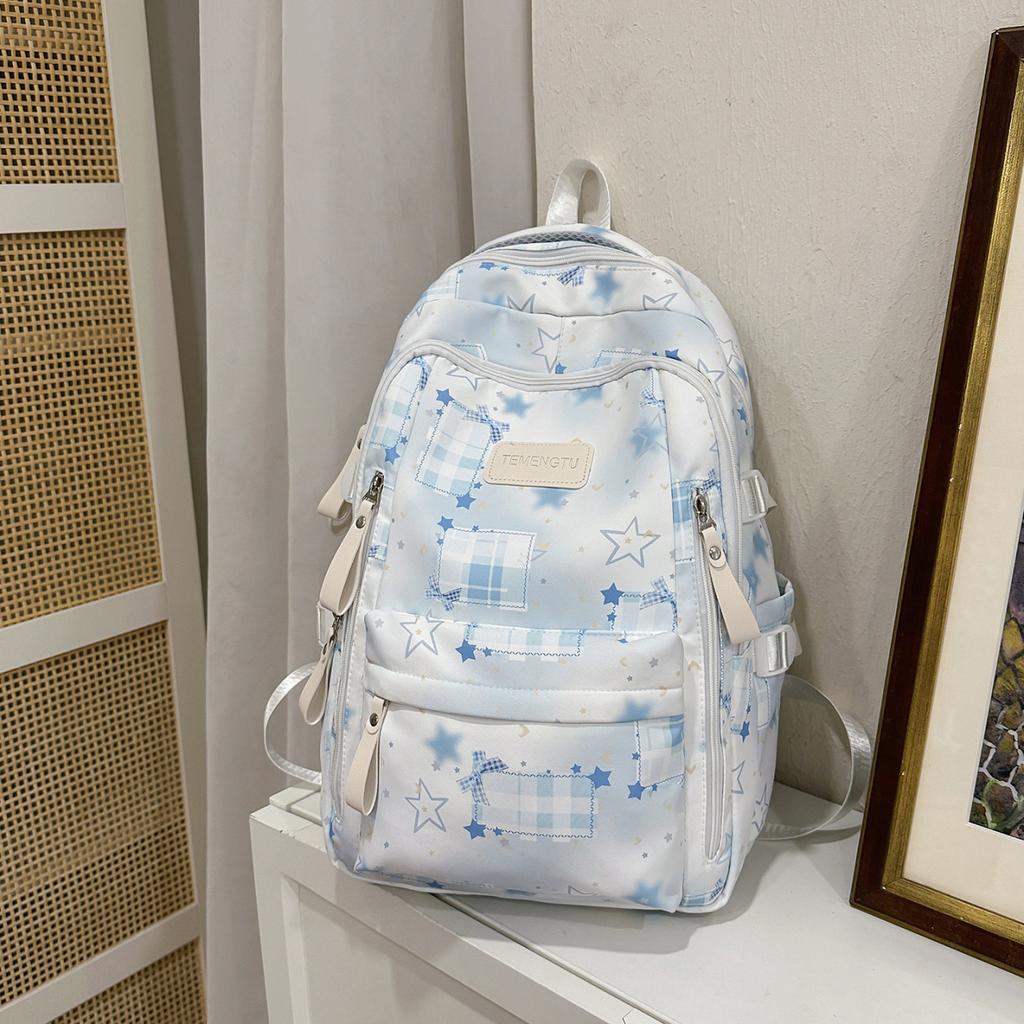 Schoolbag Japanese ins style new high value fresh sweet stars junior high school students lightweight versatile large capacity backpack