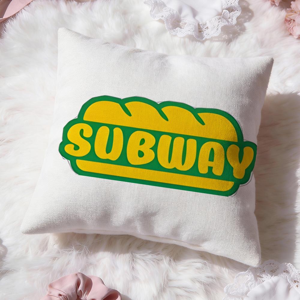 

classic logo s-Subway Cushion Cover Premium Comfort Reversible Pillow Cove -Two in One Design for Any Room & Car Interior 30cmx30cm