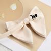 New Yarn-Dyed Polyester Beige Horn Bow Tie Unisex Business Casual Versatile Crisp And Stylish