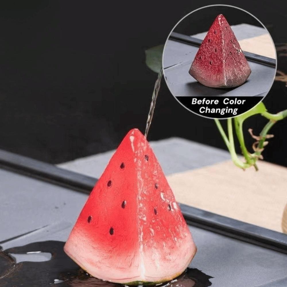 Temperature-sensitive Color-changing Tea Pet Resin Tea Set Accessory Tea Ceremony Watermelon