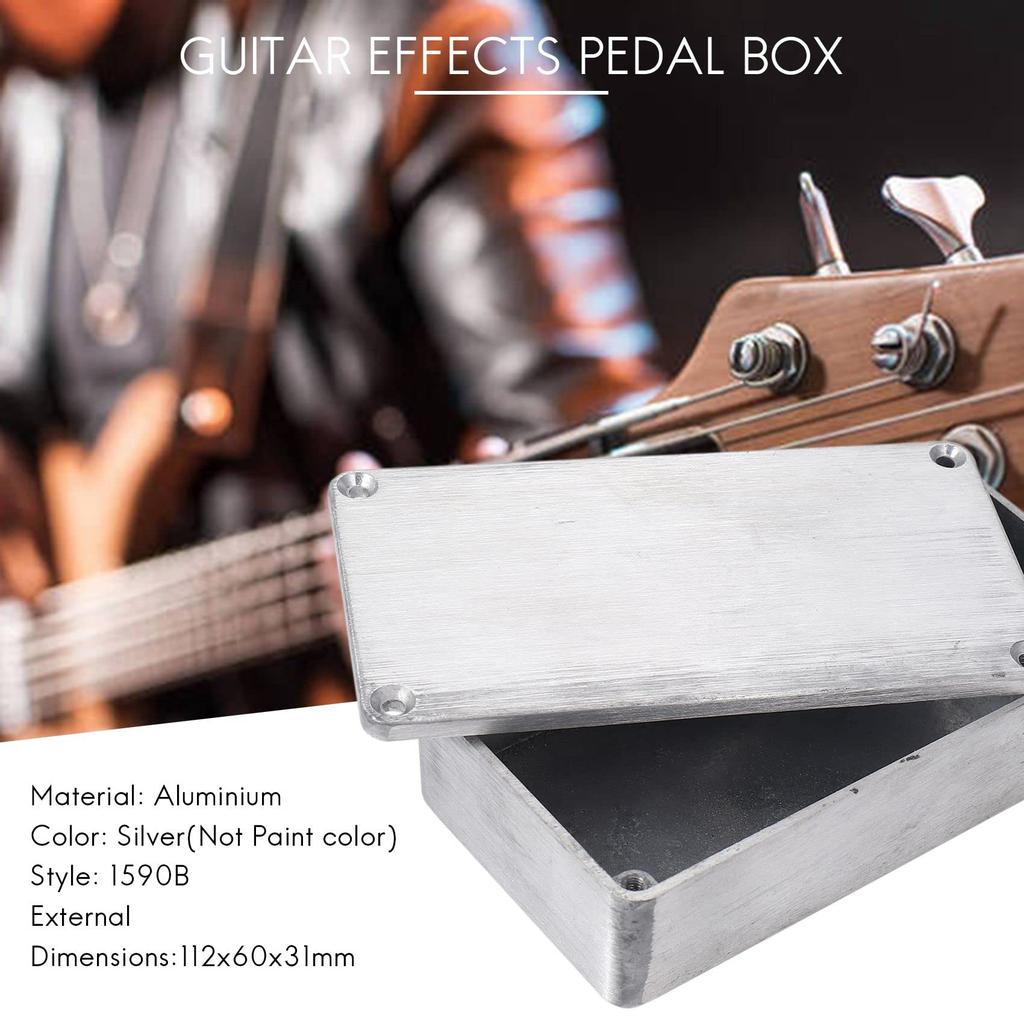Ahvqevn Guitar Effect Pedal Aluminum Stompbox Enclosure for DIY Guitar Pedal Kit 1590B 5-Piece