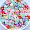 80pcs New Mix Mini Flowers Flat Back Cabochon Crafts Clothing DIY Scrapbooking Accessories J61