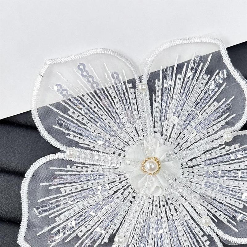 Polyester Flower Embroidery Mend Apparel Repair Mend Polyester Texture Suitable for Clothing and Craft Projects