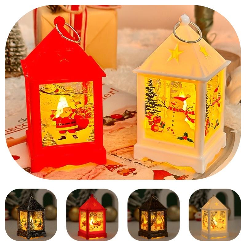 Night Light Christmas Led Candle Lantern Dining Table Decor Outdoor Porch Lamp