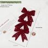 Cross-border Christmas Eve Tree Decorations: Flocking Bow & Flower Scene Pendant.