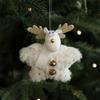 White Plush Doll Christmas Tree Ornament Cute Hanging Decoration For Christmas Holiday Decor Christmas Doll Hanging Decor