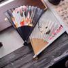 Antique Folding Fan, Nine Tailed Fox, Fairy Crane, Carrying Summer Hanfu for Men and Women, 7 "Full Bamboo Folding Fan