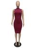 Xiaoyuan Women's Solid Color Sleeveless Bodycon Ruched Dress - Spring/Summer Collection