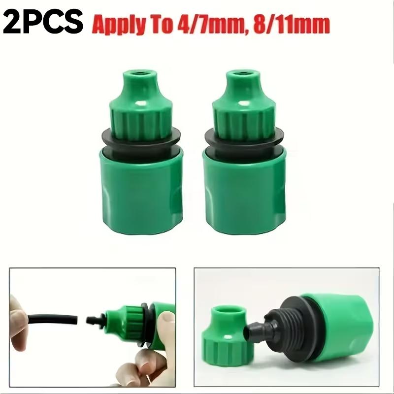 

5/2Pcs 4/7&8/11mm Plastic Quick Connectors | 1/4&3/8 Garden Hose Adapters for Drip/Automatic Irrigation
