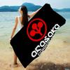 A-Arasaka C-Corporation Logo Microfiber Printed Beach Towel Mountain Climbing Yoga Beach Swimming Running Absorbent Soft Towel