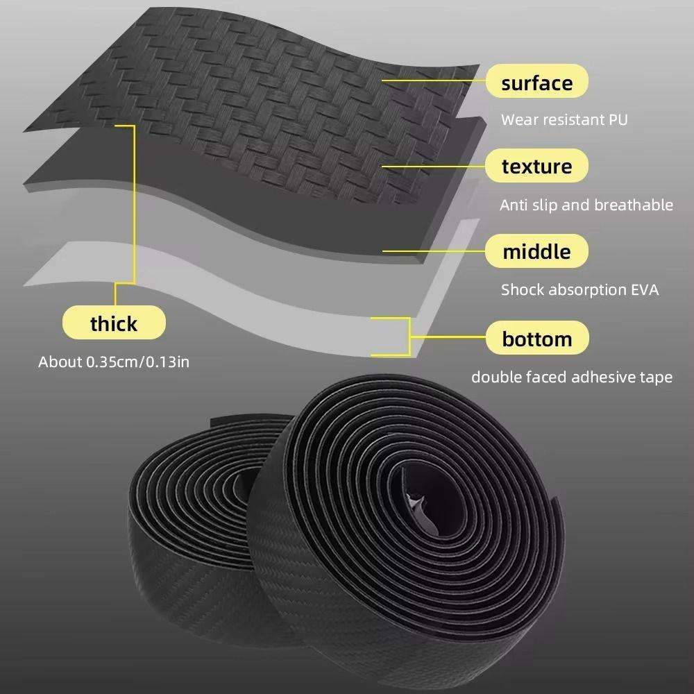 Sweat-absorbing Handlebar Band Carbon Fiber Bicycle Handle Grips Bicycle Bar Tape Outdoor Sports