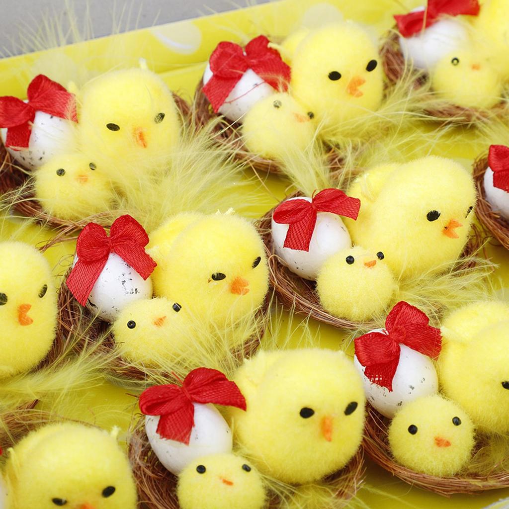 Easter Decoration Cute Chick Home Decoration Gift Box Mini Easter Chicks