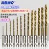 Haisidick 13-Piece Titanium Plated Hex Shank HSS Twist Drill Bit Set