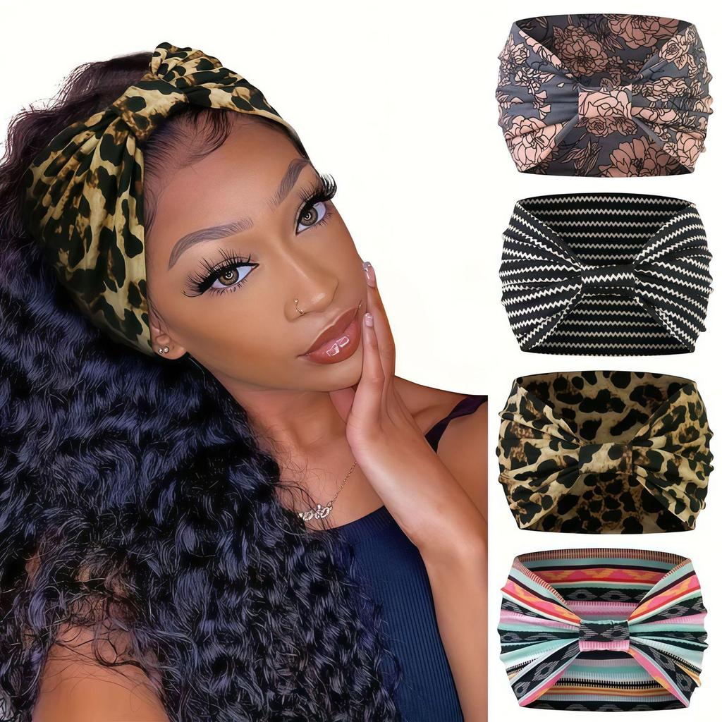 Bohemian Print Yoga Headband - Wide, Sweat-Absorbing Headscarf
