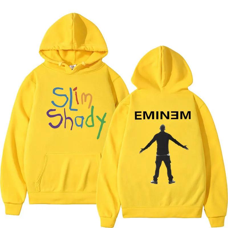 

Rapper Eminem Slim Shady Fashion Hoodie Men Women Hip Hop Style Vintage Style Warm Sweatshirt Oversized Streetwear Male Hoodies 3XL