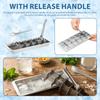 Stainless Steel Ice Cube Tray 18 Slot Metal Ice Cube Maker Removable Lever Ice Cube Mold for Cooling Whisky Beer Drinks Fruits