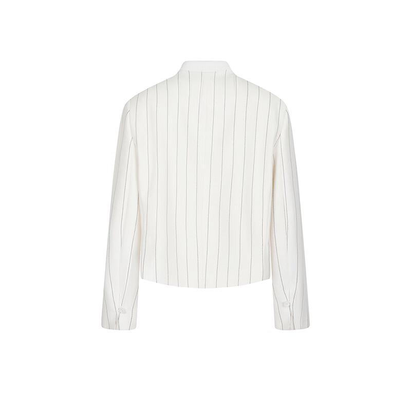 Women's Striped Loose Fit Short Blazer