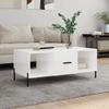 VidaXL Table basse Blanc brillant 102x50x40 cm Bois d'ingénierie 829310