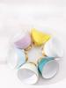 Rainbow Love Gongfu Tea Cup Set Ceramic Stemmed Cup with Gold Gilded Rim Personal Master Cup for Tea Ceremony Home Use Gift