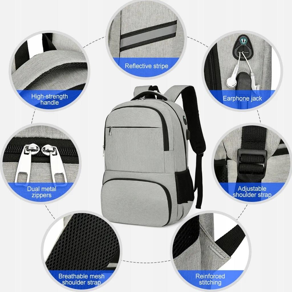 Multifunctional City Office Backpack With Thermal Compartment For Lunch