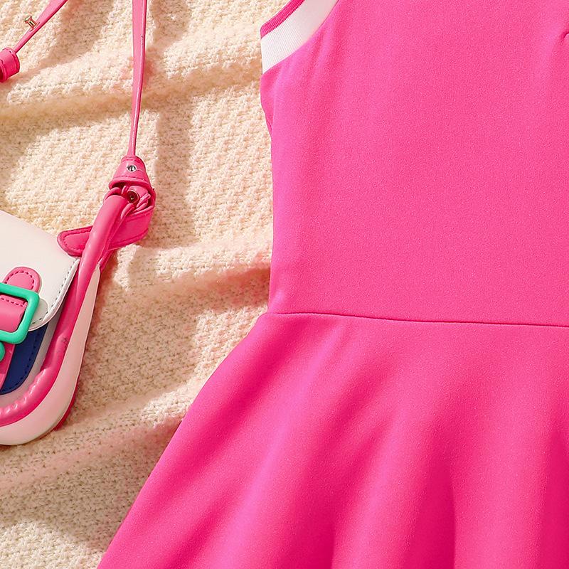 Girls' Dress Summer Children's Fashion Letter Sleeveless Sweet Sports Dress