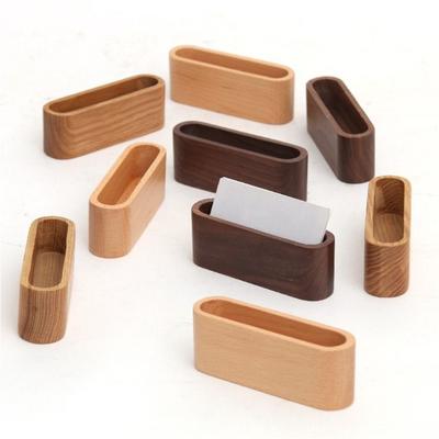Stationery Desktop Storage Cards Holder Wooden Business Card Holders Card Organizer Cards Stander