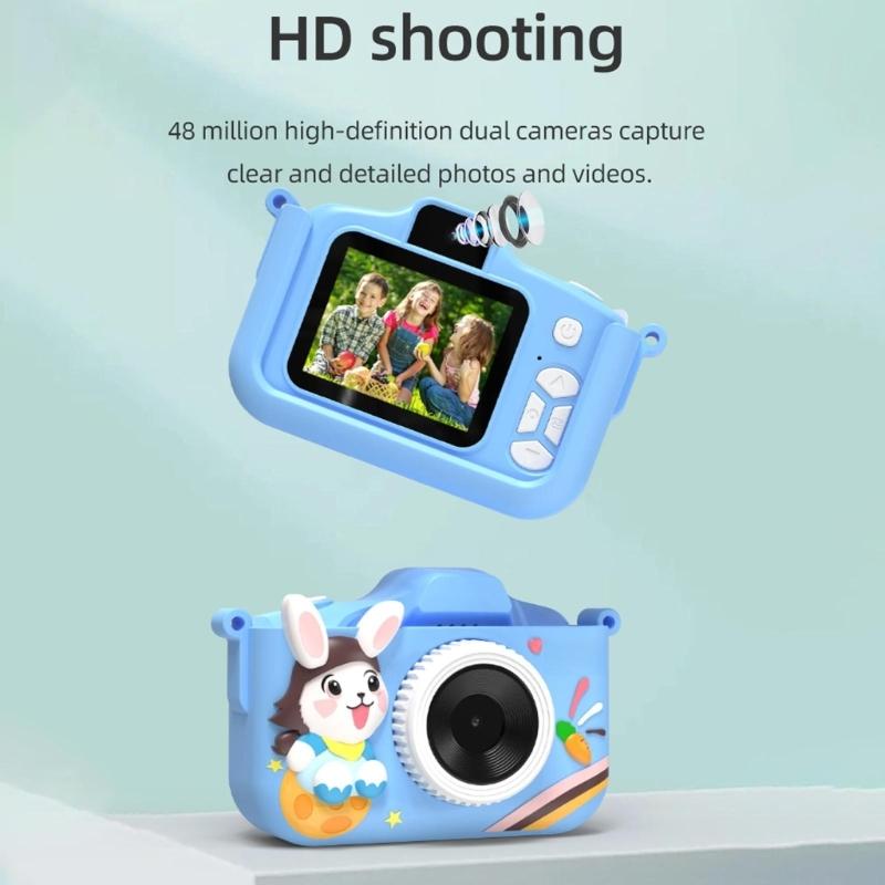 Childrens Digital Camera 5MP High Resolution Lightweight Ergonomic Grip Creative Photo Effects Suitable For Toddlers