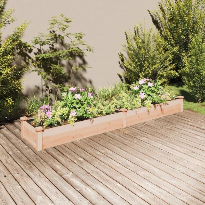 VidaXL Lit surélevé de jardin doublure 240x45x25 cm bois massif sapin 364295
