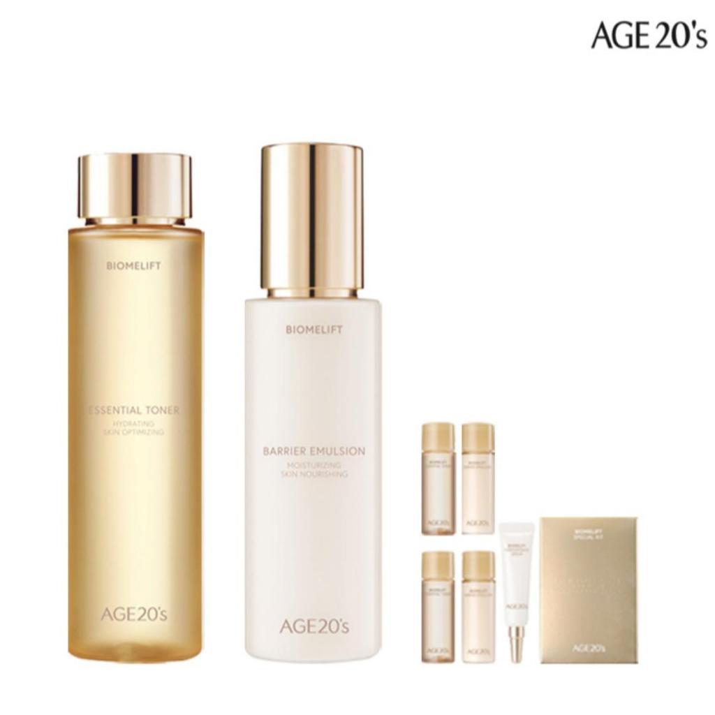 AGE20'S Biome Lift Skincare Large-Capacity 2-Piece Set – Toner (L) + Emulsion (L) + Special 3-Piece Kit