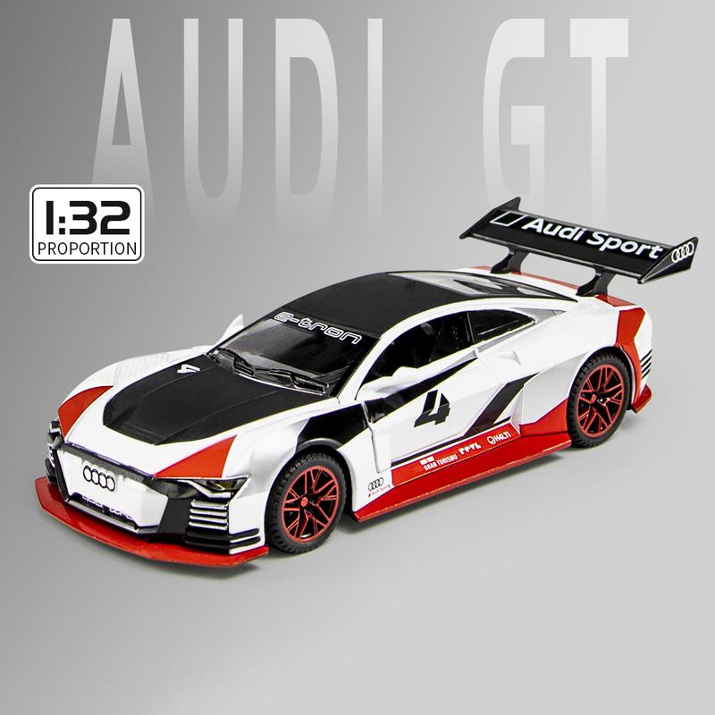 1/32 Scale GT E-tron Vision Alloy Car Model Sound and Light Simulation Car Decoration Collection Child Toy Gift