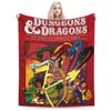 DND D&D Dragon Retro Blanket Soft Funny Plush Throw Blanket For Kids Living Room Flannel Bedspread Bed Cover