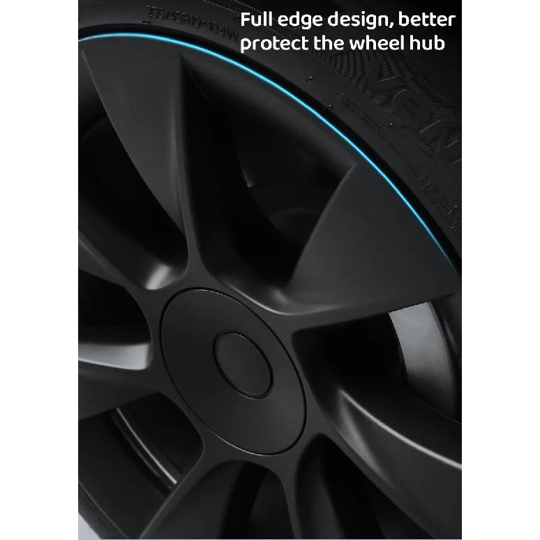 4PCS Wheel Caps for Tesla Model Y 2018-2024 Automobile Replacement 19 Inch Hubcap Performance Hub Cap Full Rim Cover Accessories