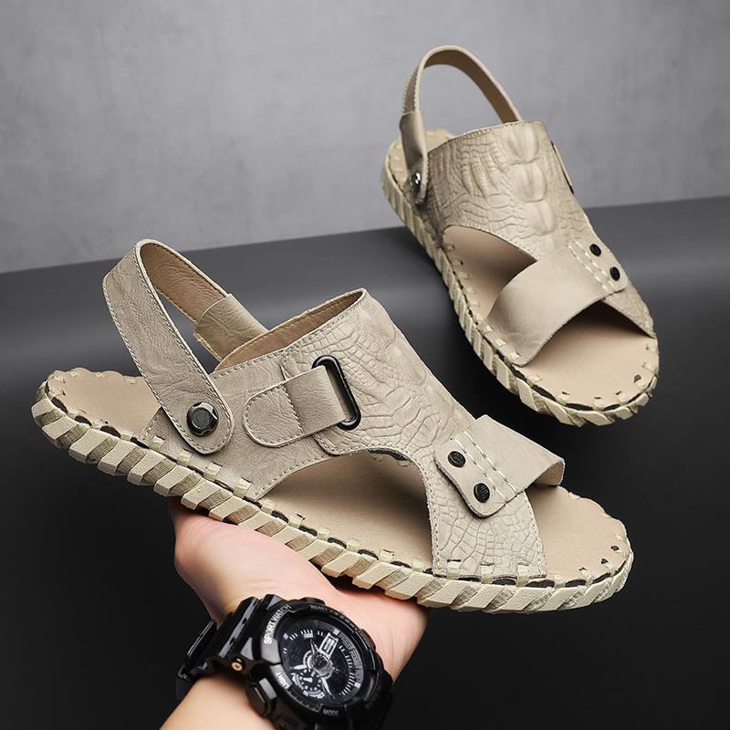 

Men s Casual Sandals for Men Breathable Lightweight Outdoor Shoes N-Slip Comfortable Beach Walking Shoes 39 бежевый