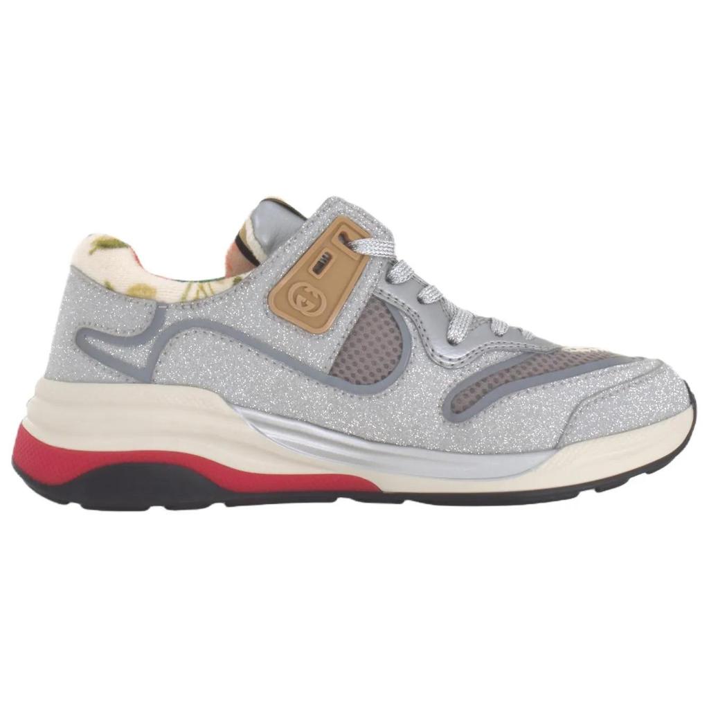 Gucci Womens Ultrapace 'Silver Red' (women's Sizes) Silver / Red Casual Shoes 602228 HW910 8161