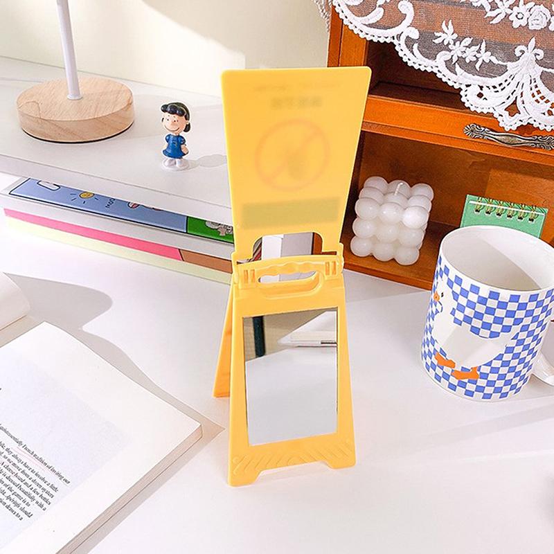 Creative Mini Desktop Prompt Card Folding Makeup Mirror Decoration