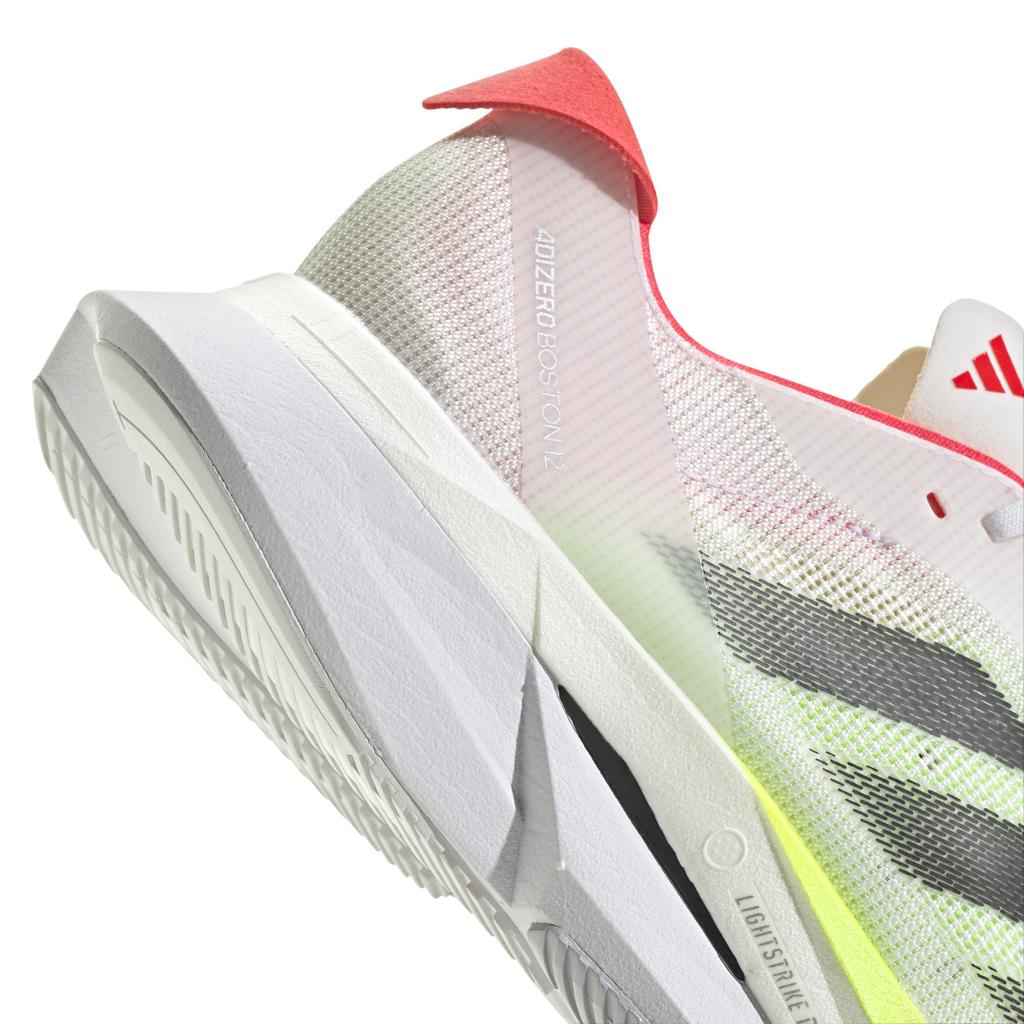 Adidas Running Shoes Adizero Boston 12 MDF82 Footwear Red Cm Women's White/Core Black/Lucid (JQ2554) 24.0