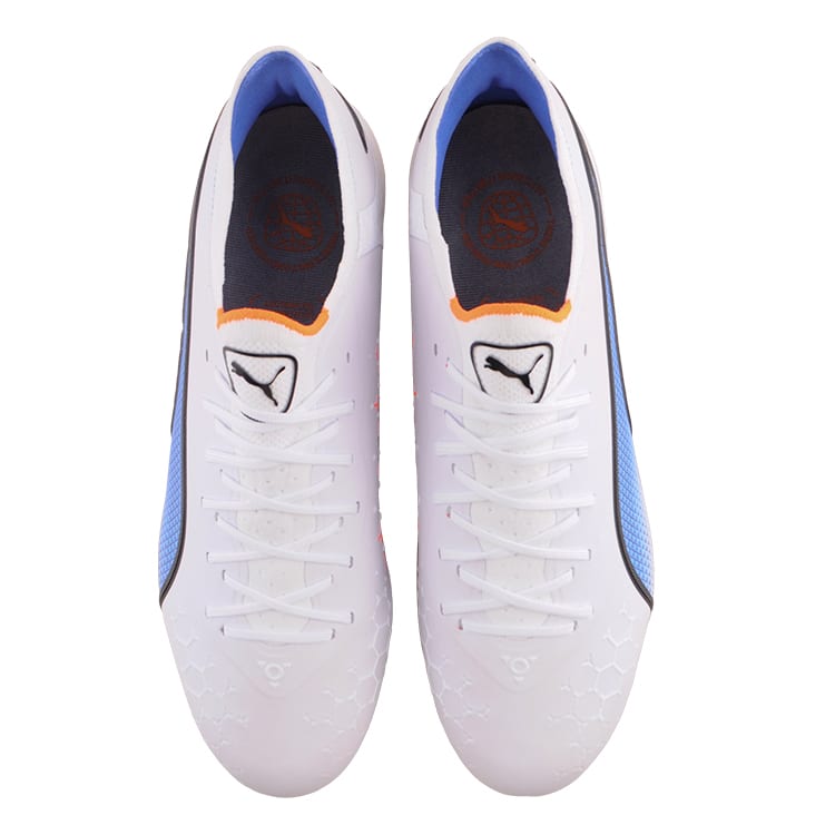 Puma King Ultimate FG AG 'White Blue Glimmer' 107097-01