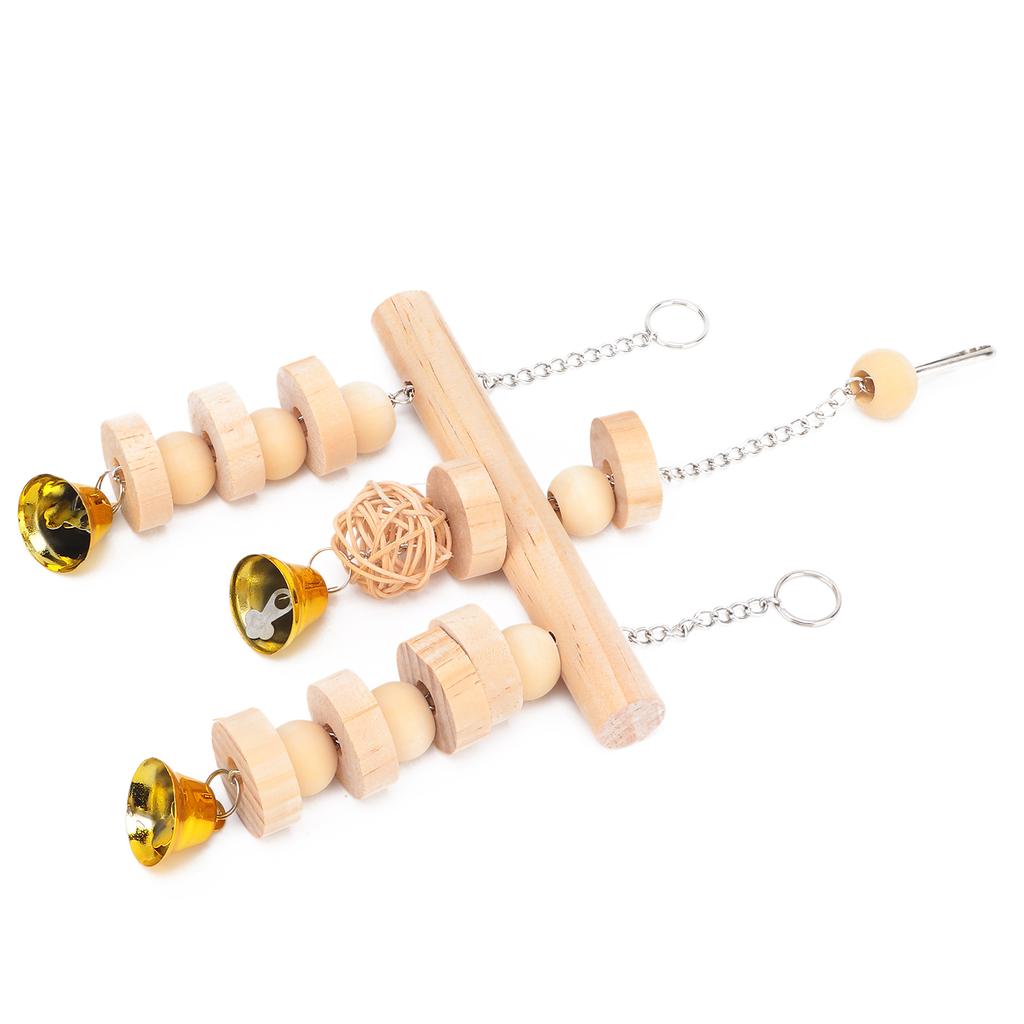 Bird Swing Toy Hanging Swing Bells Chew Toy for Parrots Mynahs Macaws and Other Small Birds