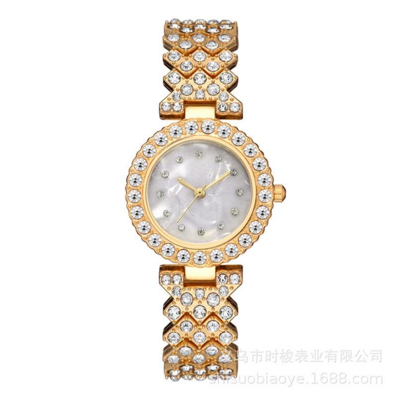 High-end lady's watch New Fashion Roman Pattern Diamond Women's Watch Quartz Women's Watch Bracelet Women's Watch