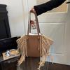 Bolso de hombro de paja para mujer