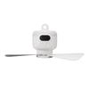 Small Ceiling Fan with Light ABS Quiet Rechargeable Portable Hanging Fan Light with Remote Control for Bedroom Outdoor Camping