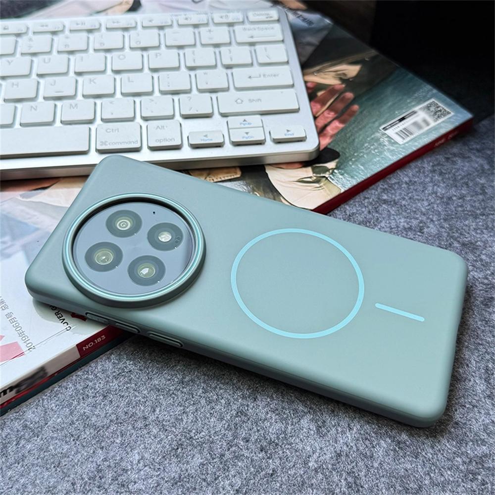 Ultra Thin Simple Solid Color Matte Hard PC Case For OnePlus 13 13T 12R 11R 10R 1+ACE 2 3 5 Pro Magnetic Wireless Charge Cover