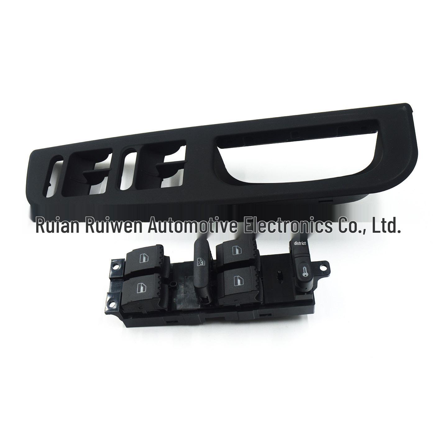 1J4959857D Compatible Volkswagen Window Switch Assembly with Panel Non-electroplated Window Switch + Panel