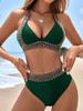Sleek Multicolor Cross-Back High Waist Bikini - Women's Two-Piece Swimwear 2026